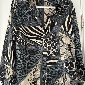 Luxurious Animal Print Blouse